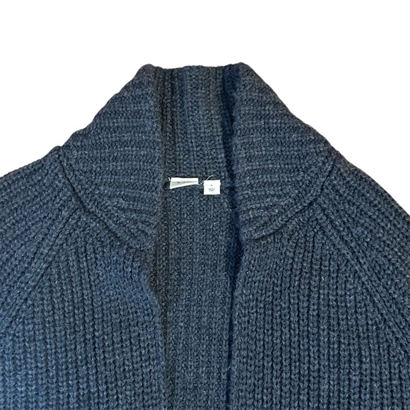 GAP Maxi Shaker Knit Cardigan Women’s Outer Wear Open Front Navy Heather Size:L - Picture 5 of 9